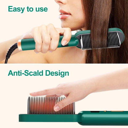 Hair Straightener Brush Comb