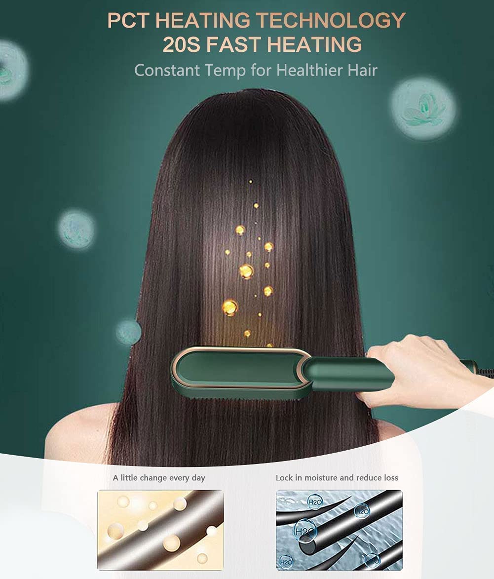 Hair Straightener Brush Comb